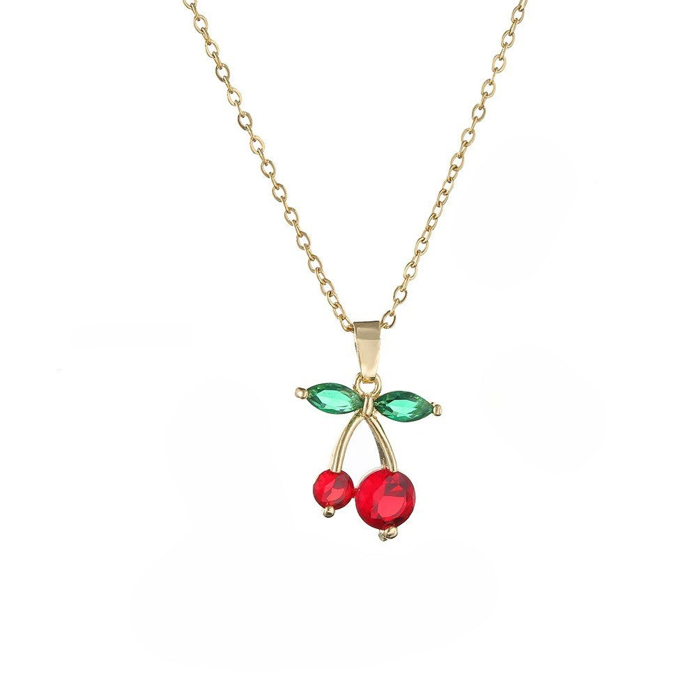 Cherry Girl Necklace gold