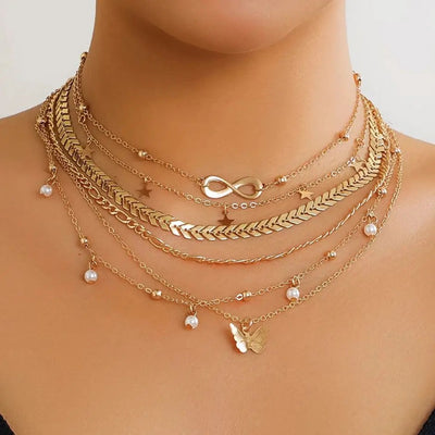 6Pcs Infinite Love Necklace Set