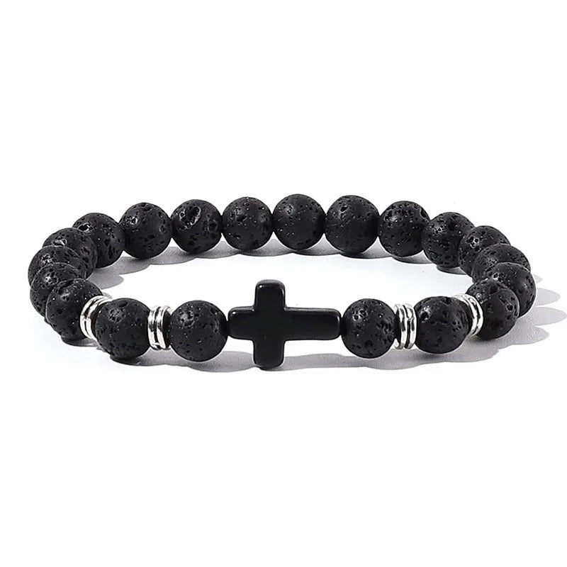 Crossed Stone Bracelet