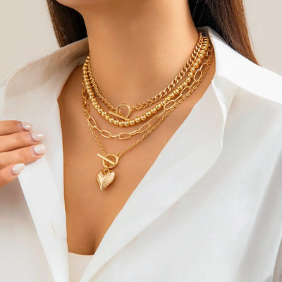 Love Locked Necklace 4PCs Set