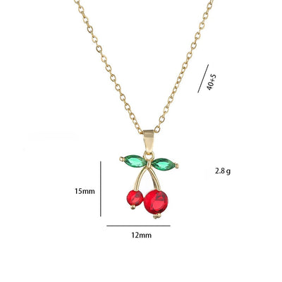 Cherry Girl Necklace gold