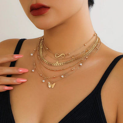 6Pcs Infinite Love Necklace Set