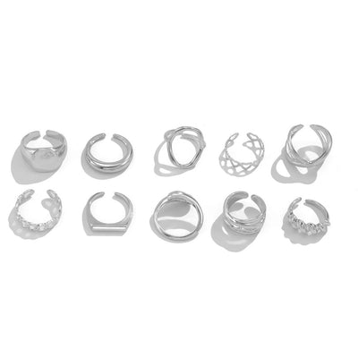 10 Pcs Vintage Rings Set