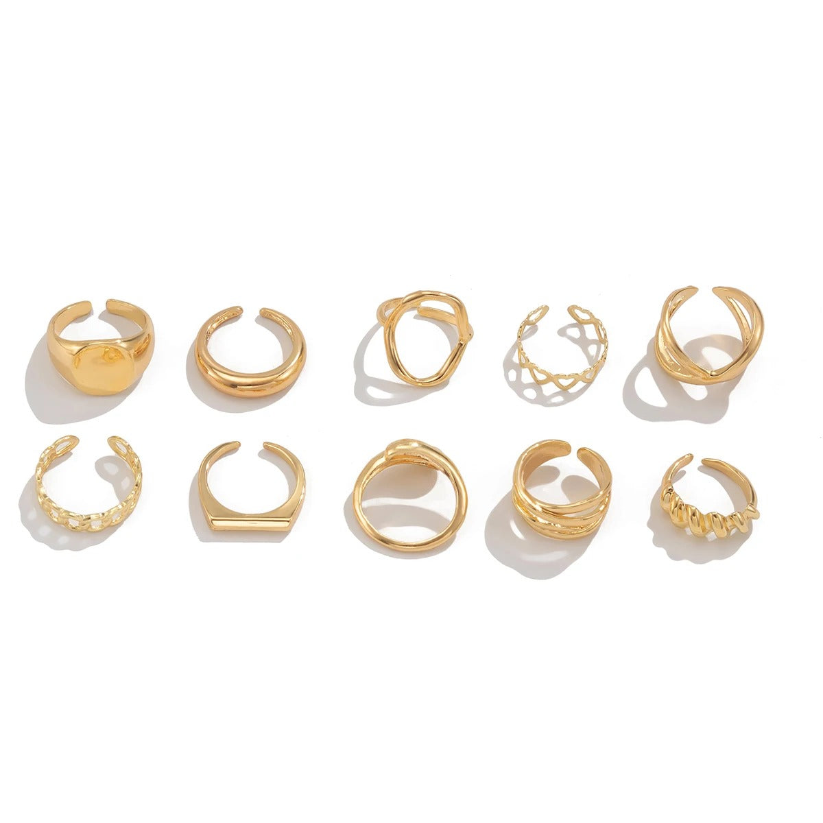 10 Pcs Vintage Rings Set