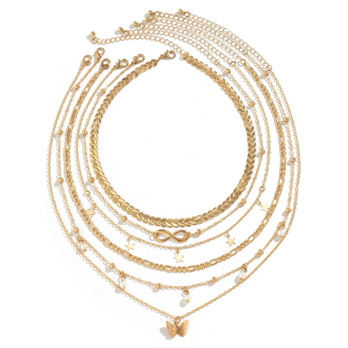 6Pcs Infinite Love Necklace Set