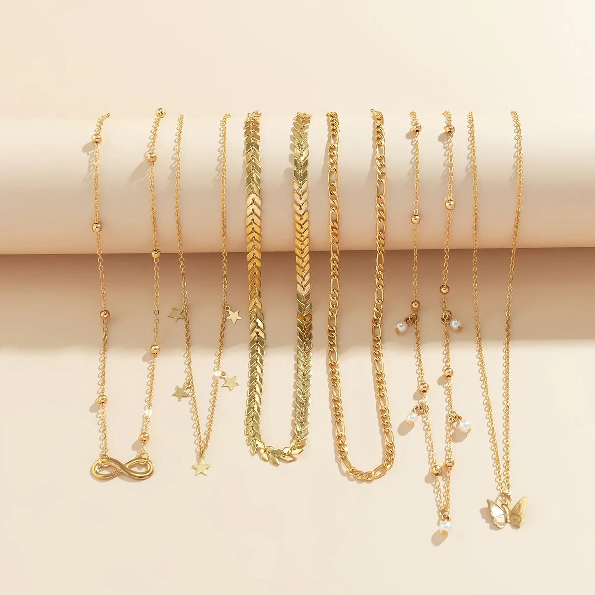 6Pcs Infinite Love Necklace Set