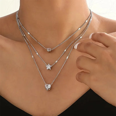 3Pcs  Necklace Vintage Set