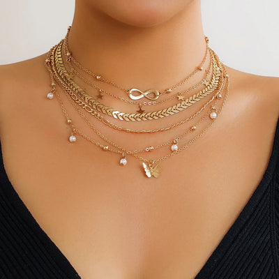 6Pcs Infinite Love Necklace Set