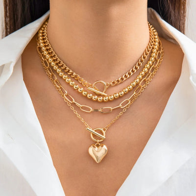 Love Locked Necklace 4PCs Set