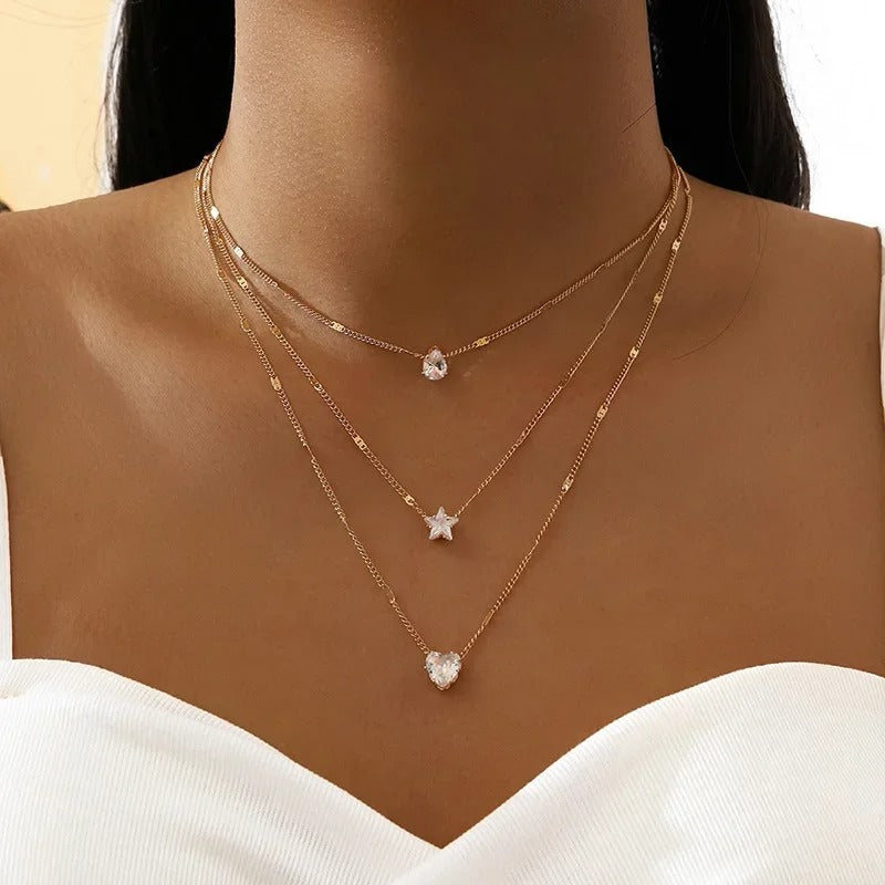 3Pcs  Necklace Vintage Set