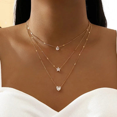 3Pcs  Necklace Vintage Set