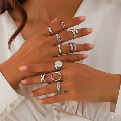 10 Pcs Vintage Rings Set