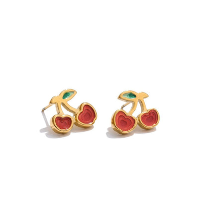 Cherry On Top Necklace Earrings Set